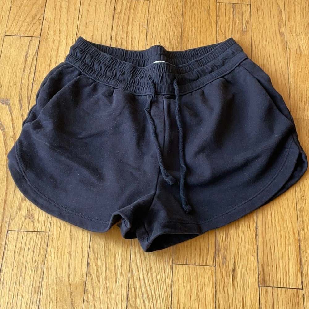 Black Drawstring Shorts with Pockets